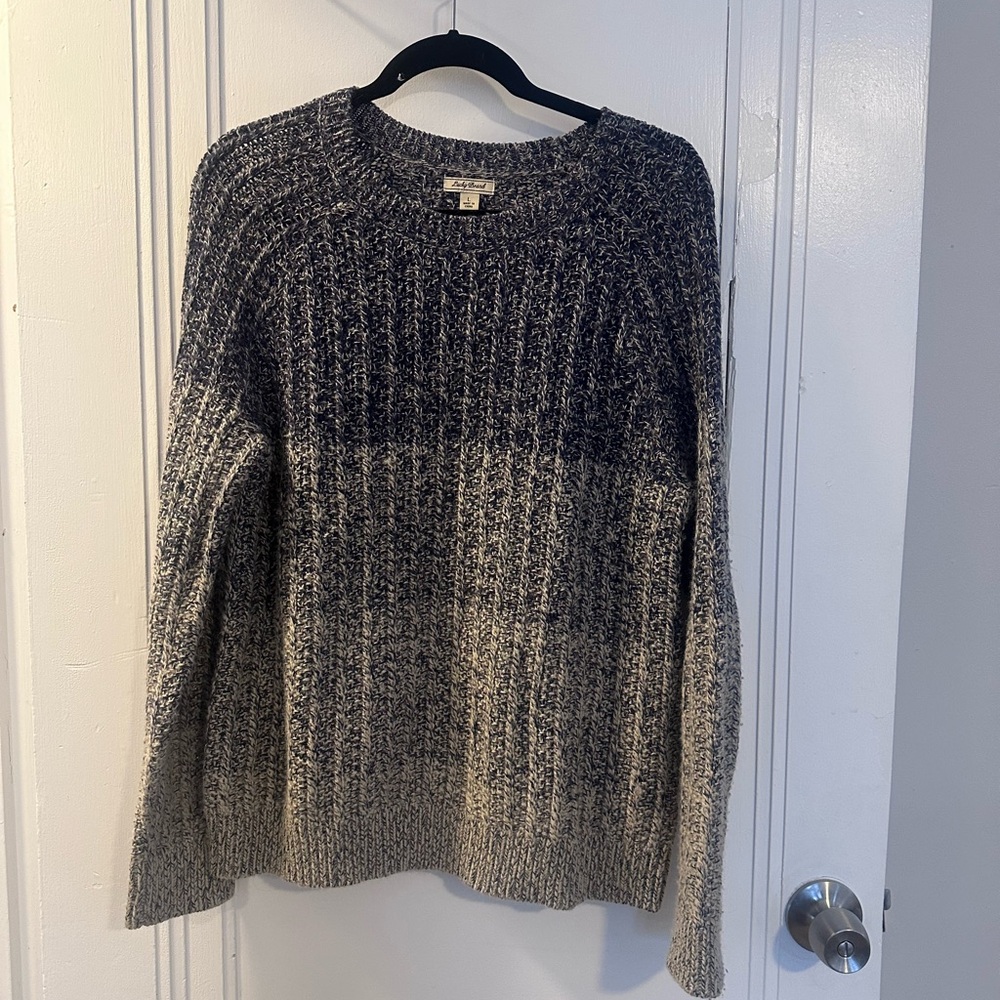 Lucky Brand Blue and White Knit Sweater